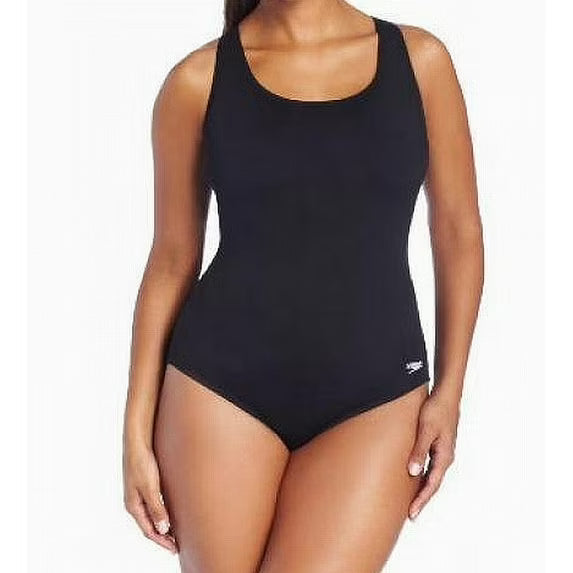 SPEEDO Solid Moderate Ultraback Plus Size