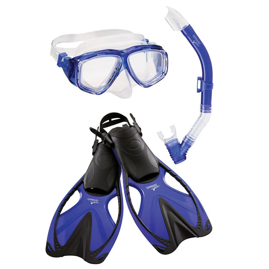 SPEEDO Adult Adventure MaskSnorkelFin Set