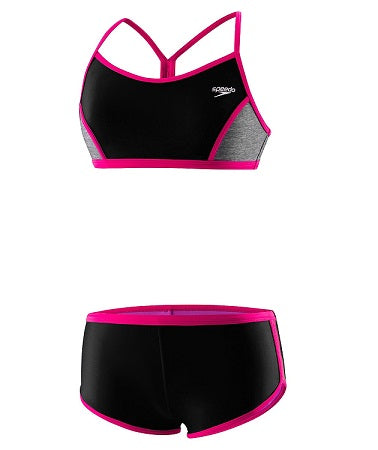 SPEEDO Heather Splice Boyshort 2Pc