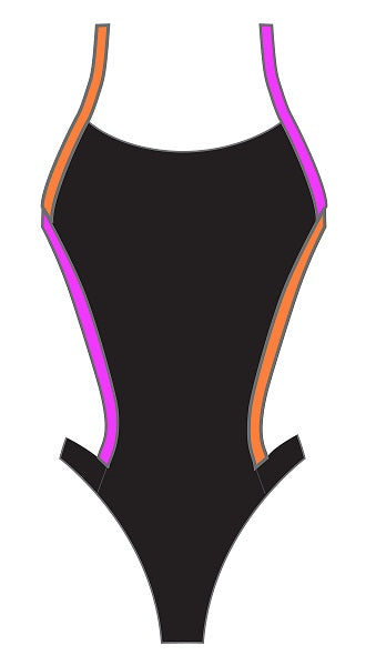 SPEEDO Endurance Lite Vee 2 Color Block Swimsuit