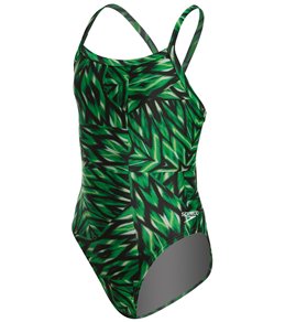 SPEEDO Pro LT Fractal Bloom Flyback One Piece Swimsuit - Youth