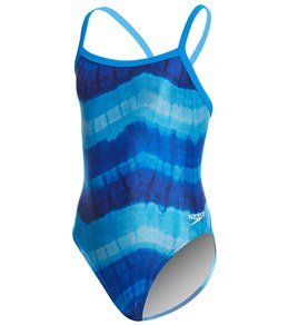 SPEEDO Bye Tie Dye Flyback ProLT One Piece Swimsuit - Youth