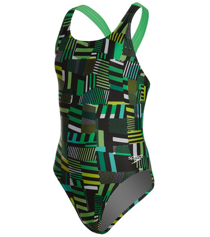 SPEEDO Pro LT Trippy Stripe Drop Back One Piece Swimsuit - Adult