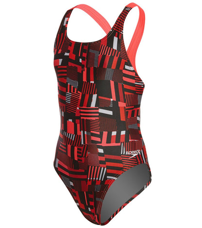 SPEEDO Pro LT Trippy Stripe Drop Back One Piece Swimsuit - Adult