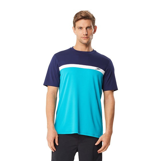 SPEEDO Men\'s Colorblock Swim Tee