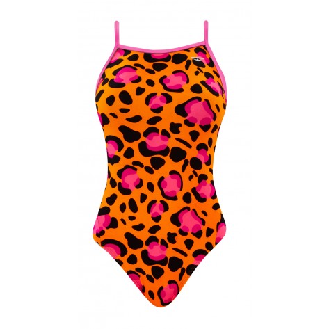 Finals Girls' Leopardess Funnies Flutter Back Swimsuit