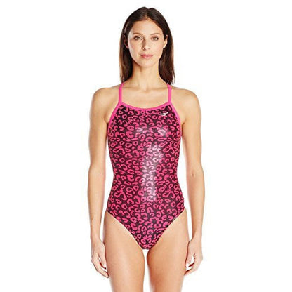 THE FINALS Women's Funnies Disco Cat Foil Flutter Back Swimsuit