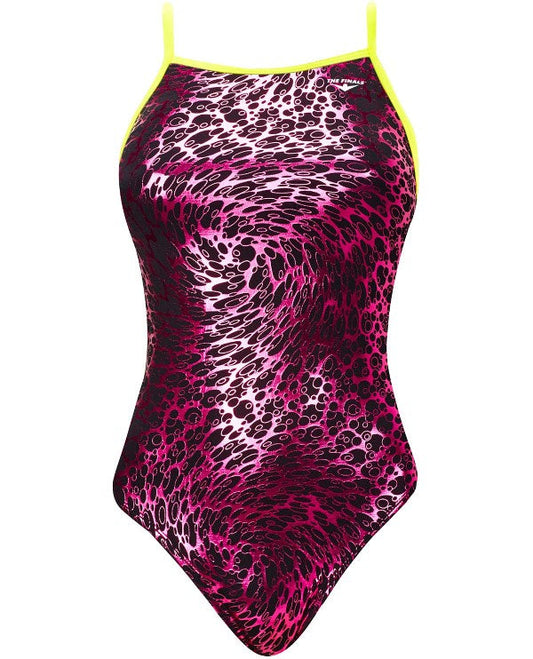 FINALS Women's Bubble Fun Funnies Flutter Back Swimsuit
