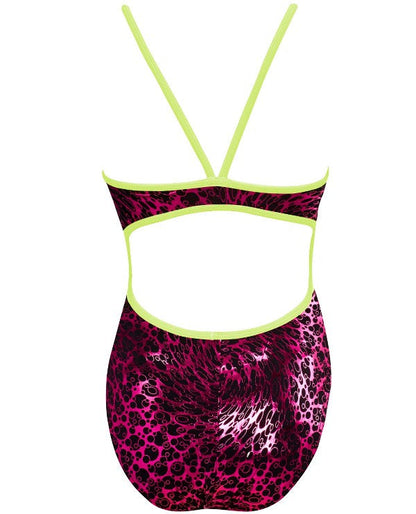 FINALS Girls' Bubble Fun Funnies Flutter Back Swimsuit