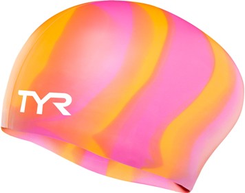TYR Multi-Color Long Hair Silicone Swim Cap