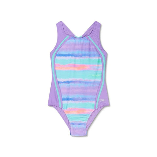 Speedo Printed Sport Splice One Piece Swimsuit