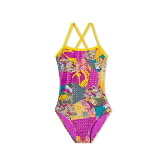 SPEEDO Women&#39;s Printed Double X Back One Piece Swimsuit