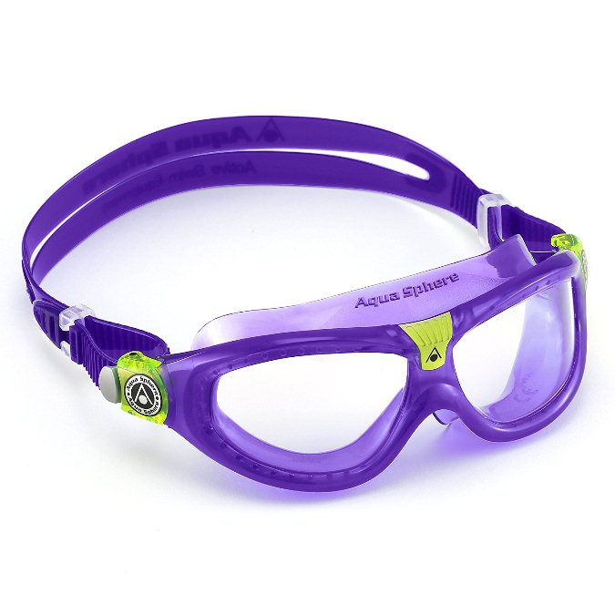 AQUA SPHERE Seal Kid 2 Goggles - Clear Lens - VioletLime