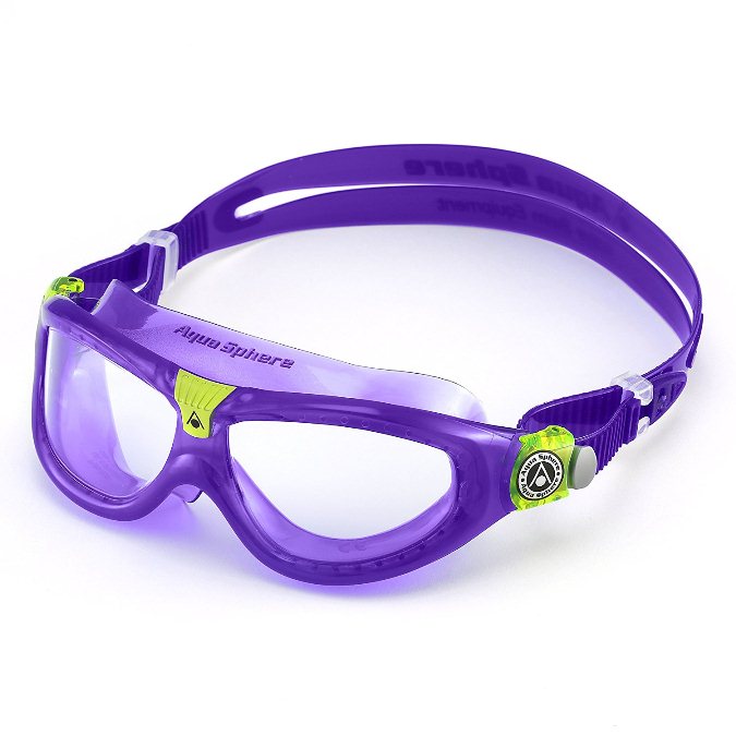 AQUA SPHERE Seal Kid 2 Goggles - Clear Lens - VioletLime