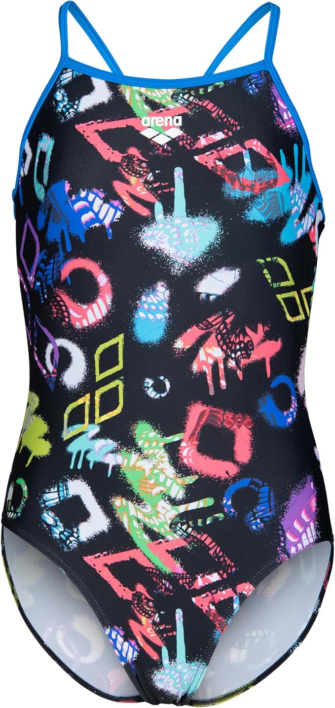 Arena GIRL'S ARENA GRAFFITI SWIMSUIT LIGHT DROP BACK L FEEL GIRL