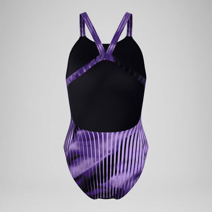 Speedo Women's Linear Lava Leaderback One Piece Swimsuit