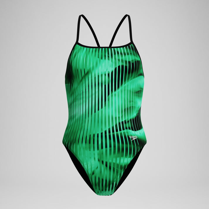 Speedo Women\'s Linear Lava Turnback One Piece Swimsuit