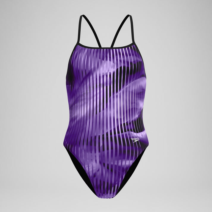 Speedo Women\'s Linear Lava Turnback One Piece Swimsuit