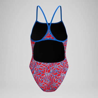 Speedo Women's Petal Polygon Turnback One Piece Swimsuit