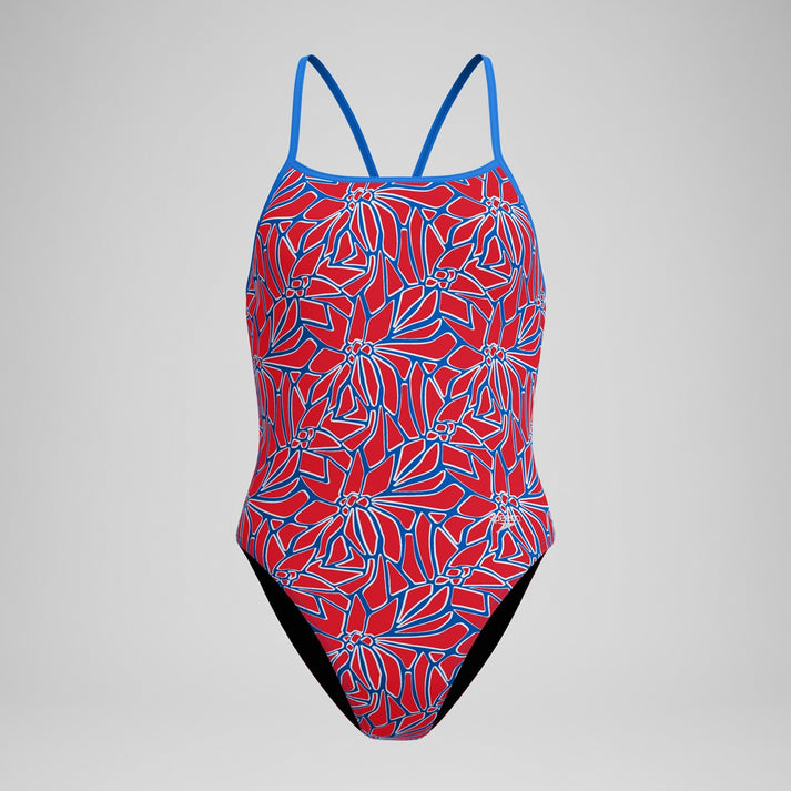 Speedo Women's Petal Polygon Turnback One Piece Swimsuit