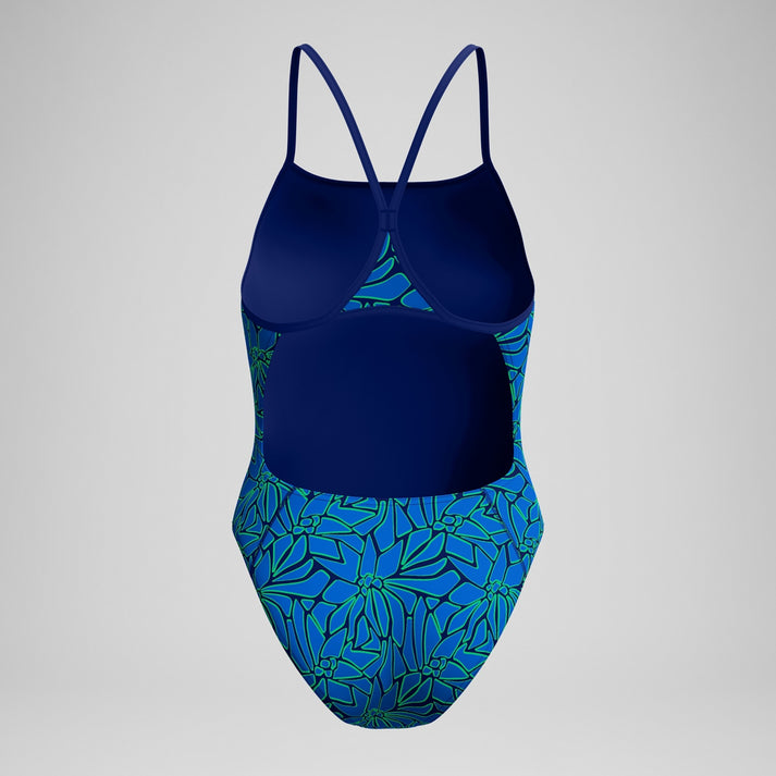 Speedo Women's Petal Polygon Turnback One Piece Swimsuit