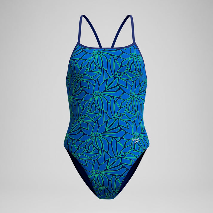 Speedo Women's Petal Polygon Turnback One Piece Swimsuit
