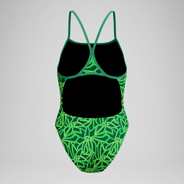 Speedo Women's Petal Polygon Turnback One Piece Swimsuit