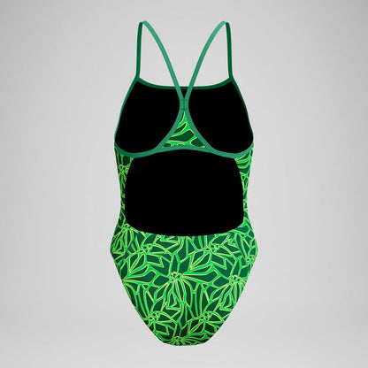 Speedo Women's Petal Polygon Turnback One Piece Swimsuit