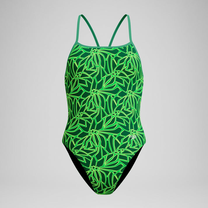 Speedo Women's Petal Polygon Turnback One Piece Swimsuit