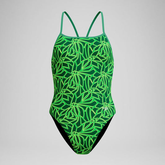 Speedo Women's Petal Polygon Turnback One Piece Swimsuit