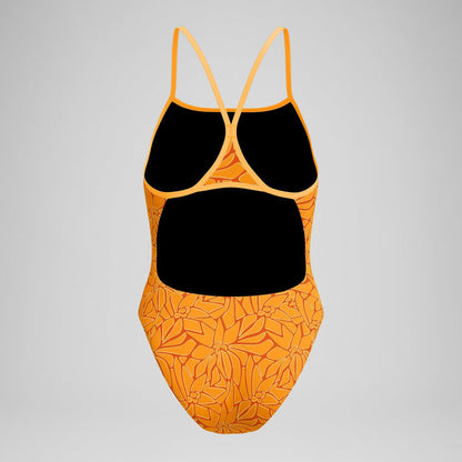 Speedo Women's Petal Polygon Turnback One Piece Swimsuit