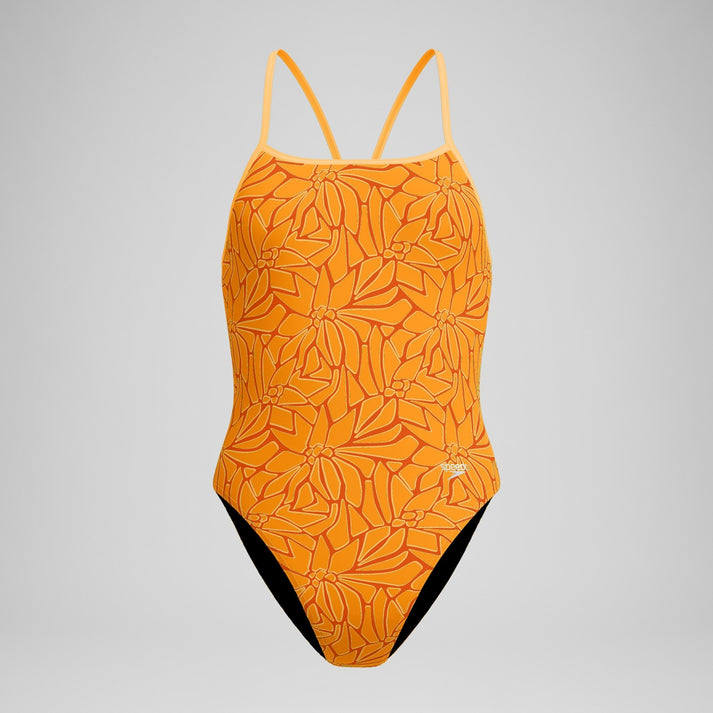 Speedo Women's Petal Polygon Turnback One Piece Swimsuit