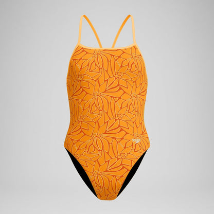 Speedo Women's Petal Polygon Turnback One Piece Swimsuit