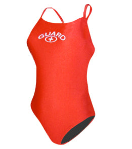 Lifeguard Swim Suits - Thin Strap Guard Logo