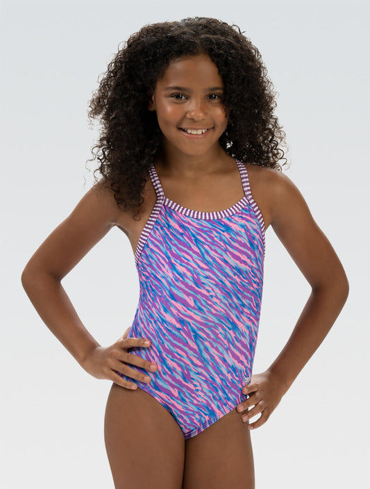 Dolfin Uglies Girls\' Aurora Criss-Cross Back One Piece Swimsuit