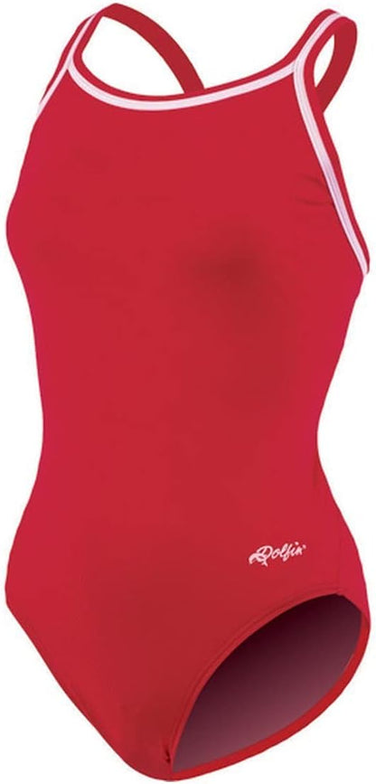 Dolfin women\'s poly team solid chloroban womens dbx back One Piece Swimsuit (Copy)