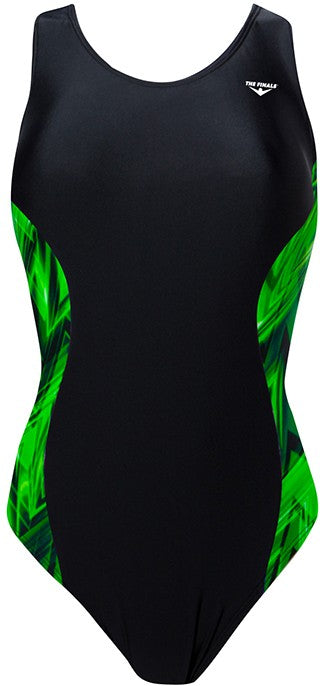FINALS Women\'s Onyx Super V-Back Splice Swimsuit