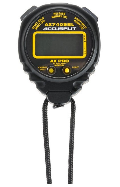 ACCUSPLIT AX740-Professional dual split stopwatch with 50 memories