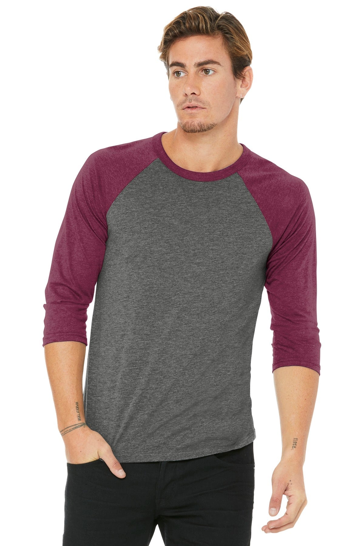 grey/maroon tb