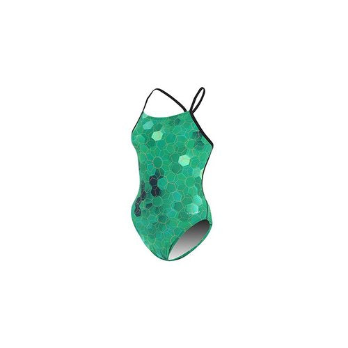 DOLFIN Women's Graphlite Series Green Cross Back One Piece
