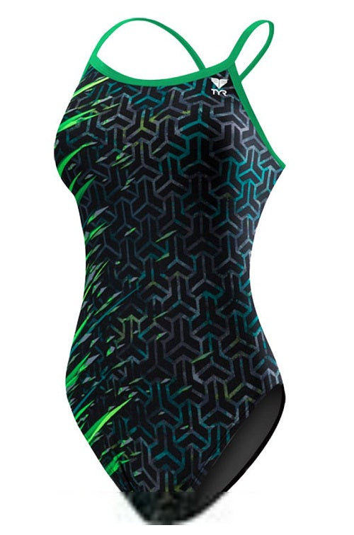 TYR Girls' Synergy Diamondfit Swimsuit - Youth