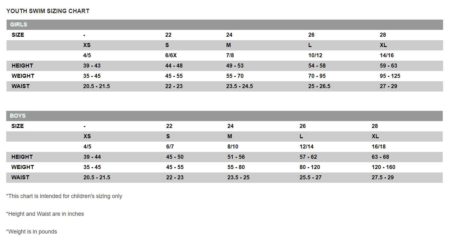 Size Chart 2