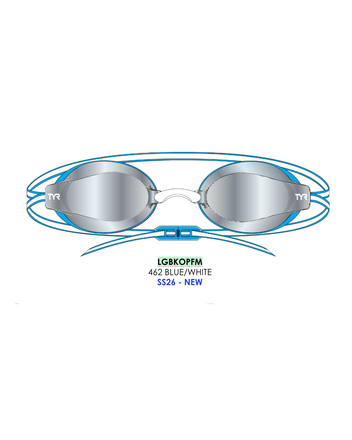 TYR Blackops 140 EV Womens Mirrored Goggle LGBKOPFM