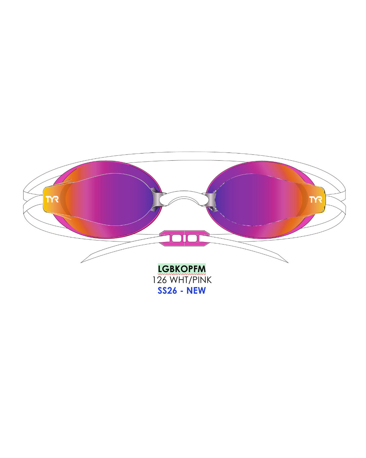 TYR Blackops 140 EV Womens Mirrored Goggle LGBKOPFM