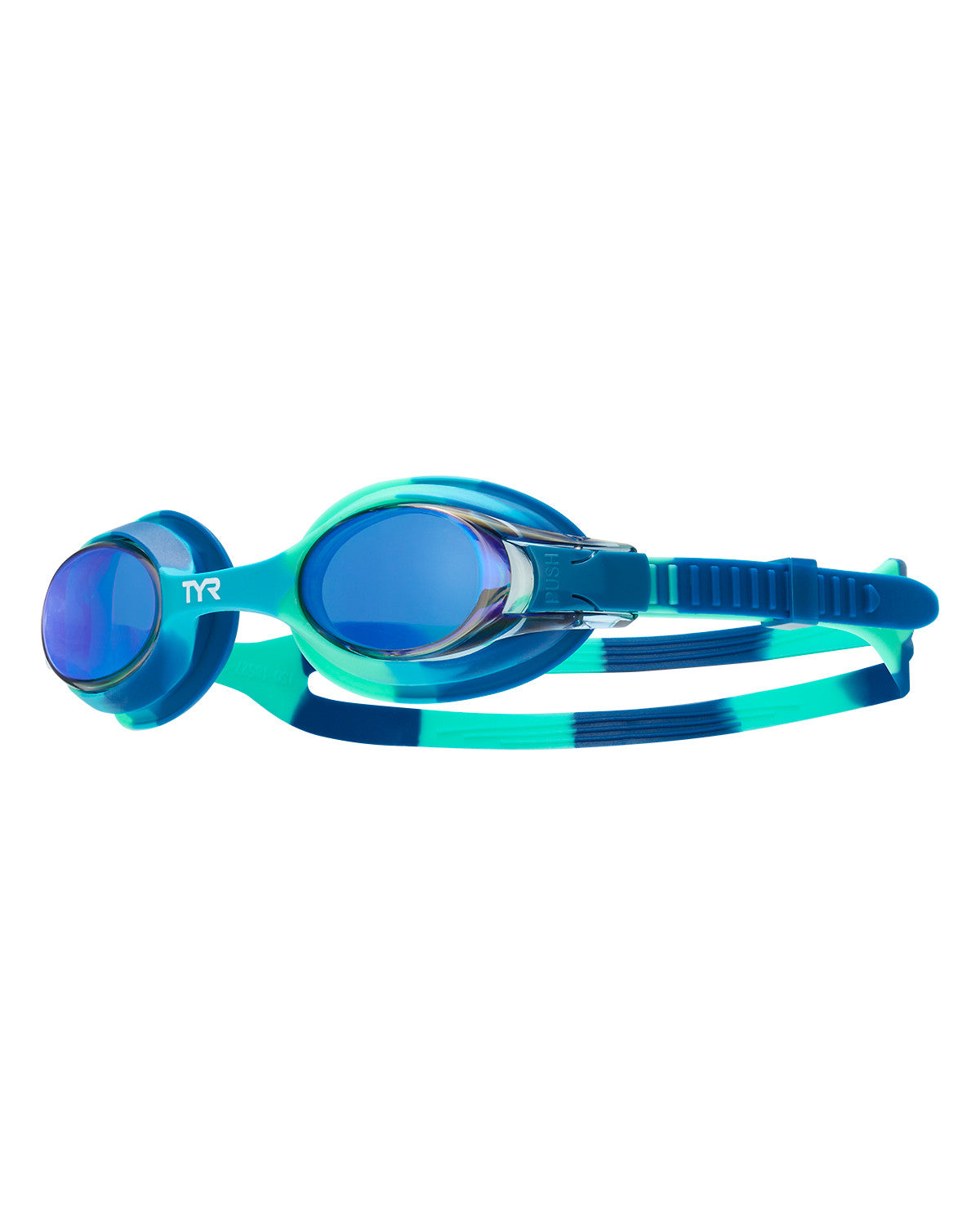 TYR Kids' Swimple Mirrored Tie-Dye Goggles.