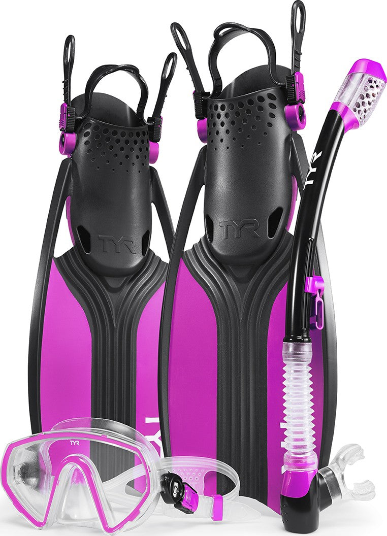 TYR Voyager Mask Snorkel Fin Set