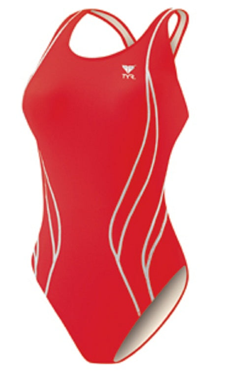 TYR Girls&#39; Alliance Team Durafast Splice Maxback Swimsuit - Youth