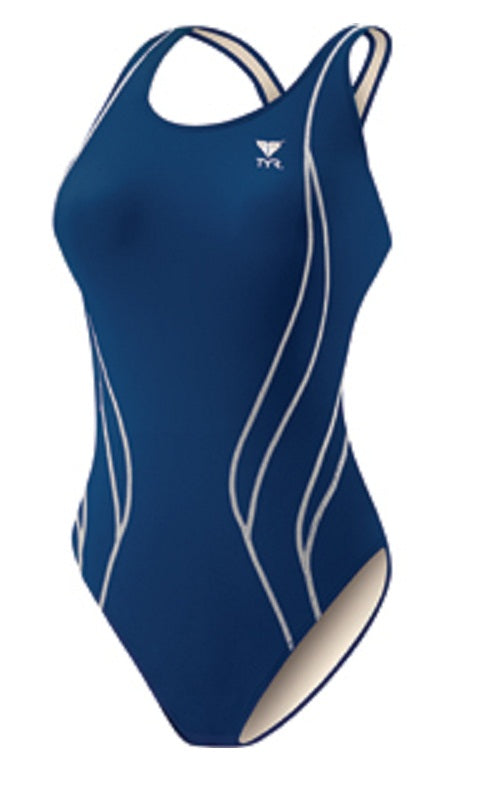 TYR Girls&#39; Alliance Team Durafast Splice Maxback Swimsuit - Youth