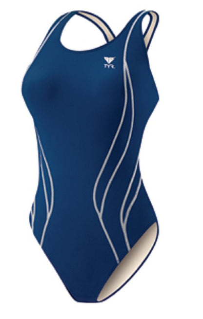 TYR Girls&#39; Alliance Team Durafast Splice Maxback Swimsuit - Youth