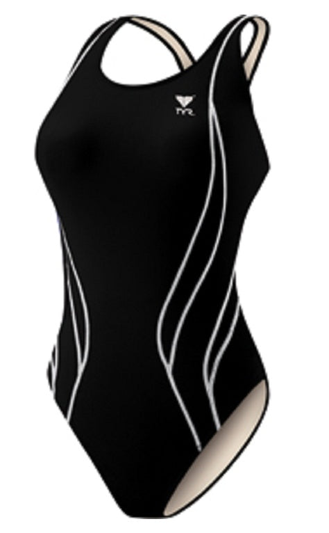TYR Girls&#39; Alliance Team Durafast Splice Maxback Swimsuit - Youth